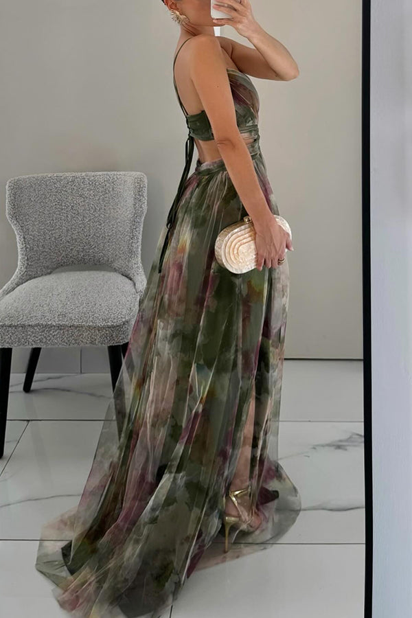 Frostine - Robe longue à fleurs