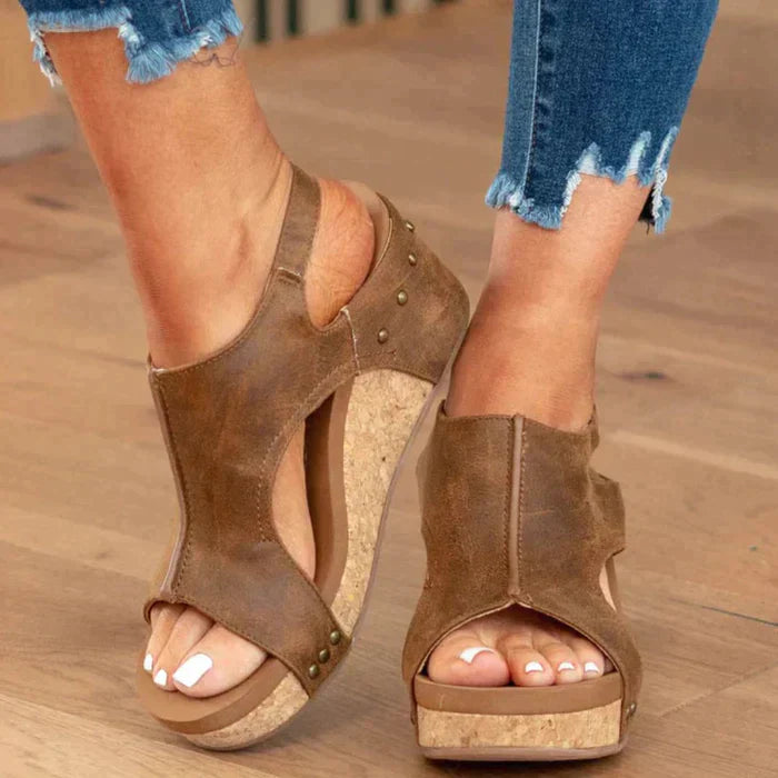 Nicole - Sandales compensées stylées