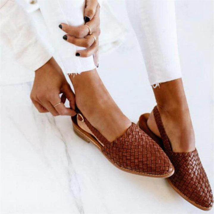 Ariana - Sandales plates faites main