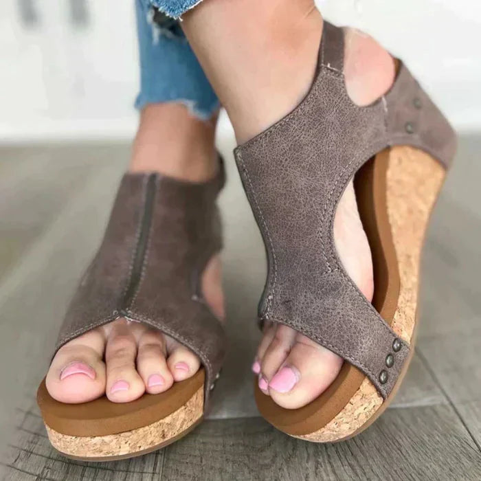Nicole - Sandales compensées stylées