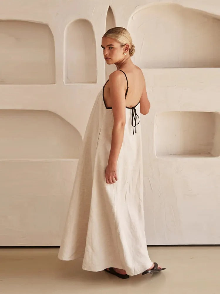 Eunice - Robe longue à bretelles