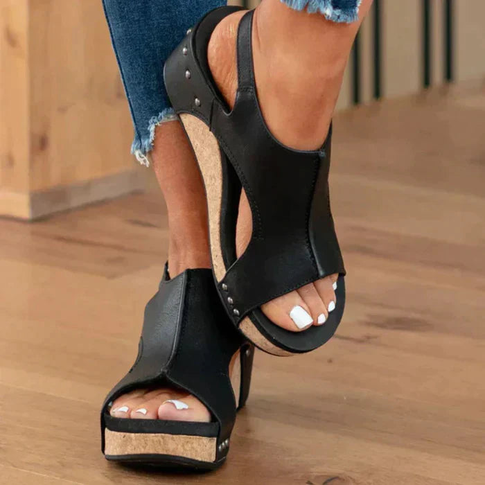 Nicole - Sandales compensées stylées