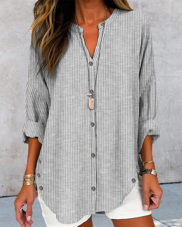 Valerié | Pull imprimé rayé avec encolure en V