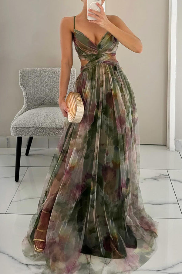 Frostine - Robe longue à fleurs