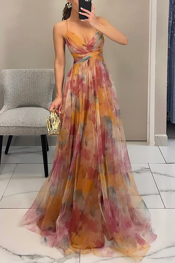 Frostine - Robe longue à fleurs
