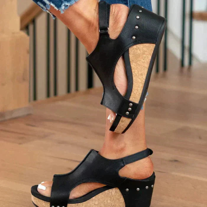 Nicole - Sandales compensées stylées