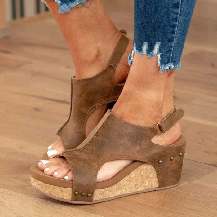 Nicole - Sandales compensées stylées