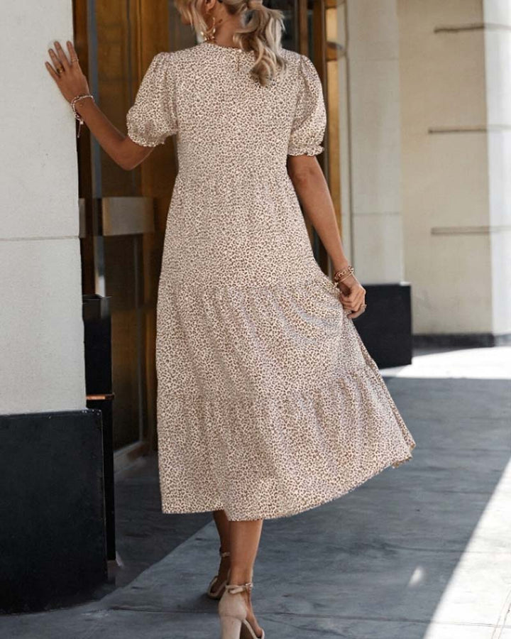 Marie - Robe à manches bouffantes
