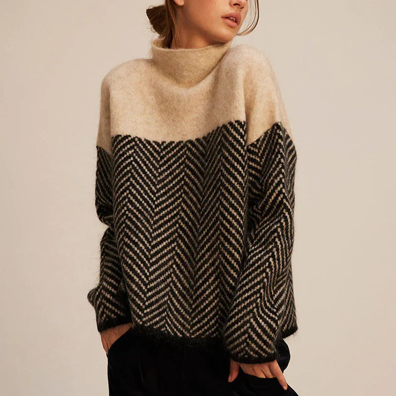MIRA | Pull décontracté à col roulé