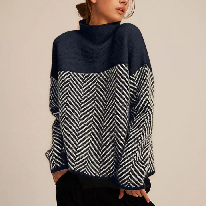 MIRA | Pull décontracté à col roulé