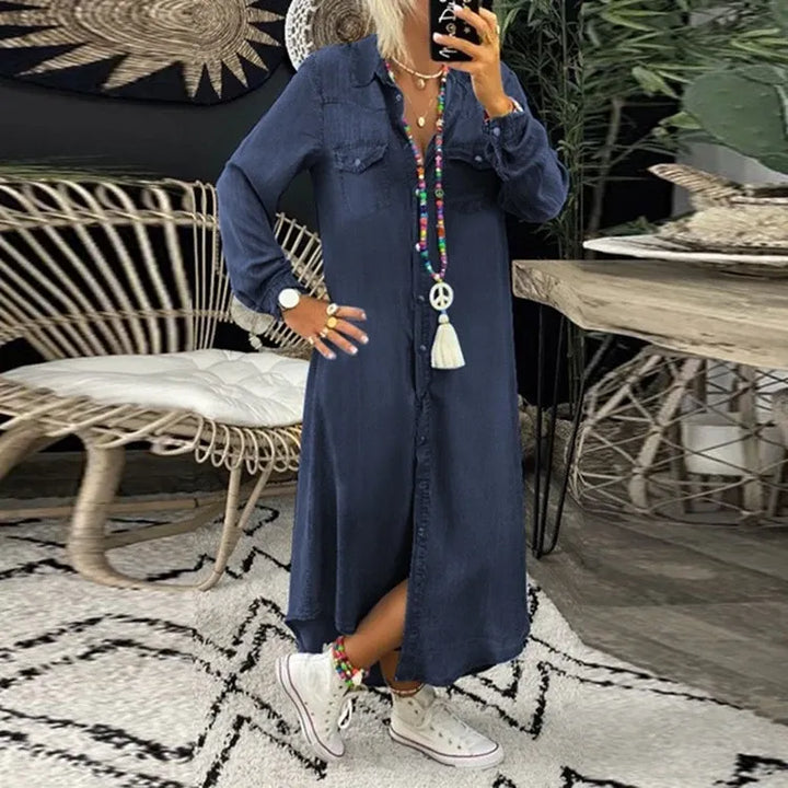 Fanny - Robe en jean à manches longues