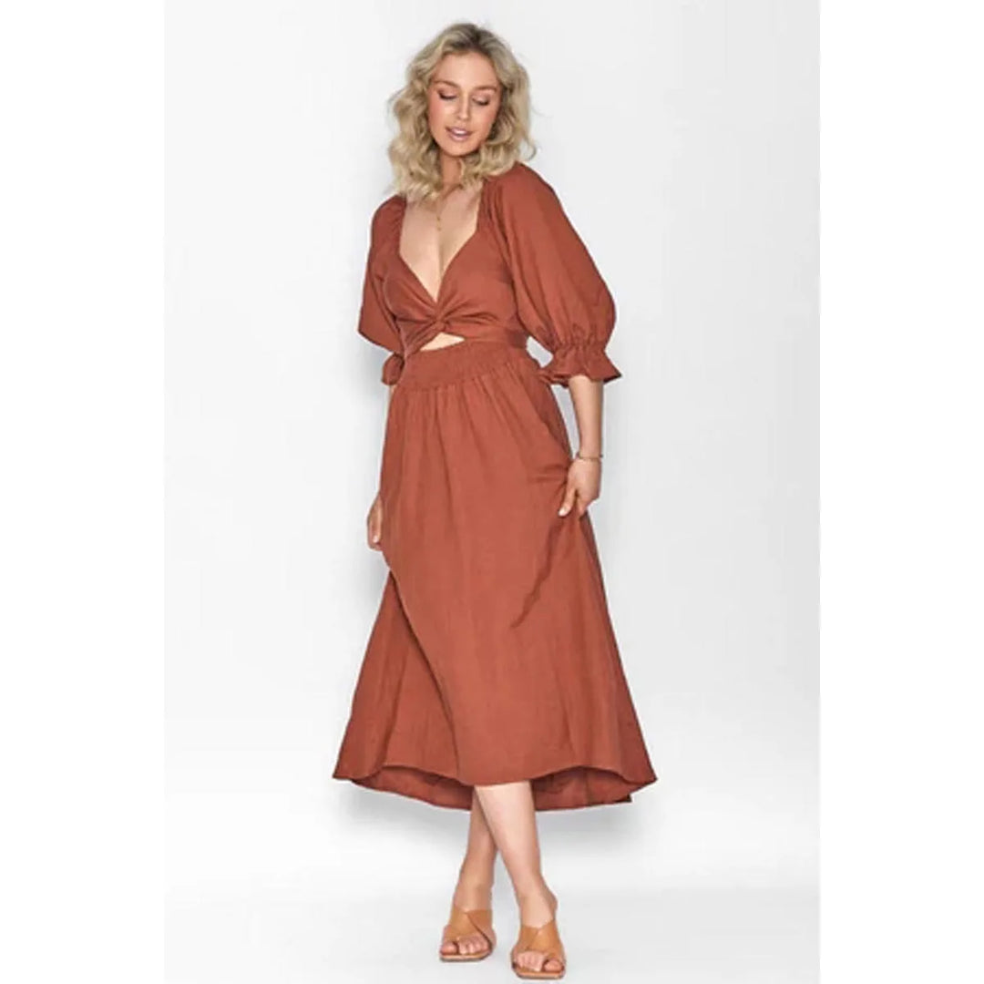 Kyara - Robe à manches volantées