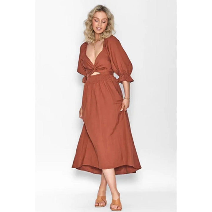 Kyara - Robe à manches volantées