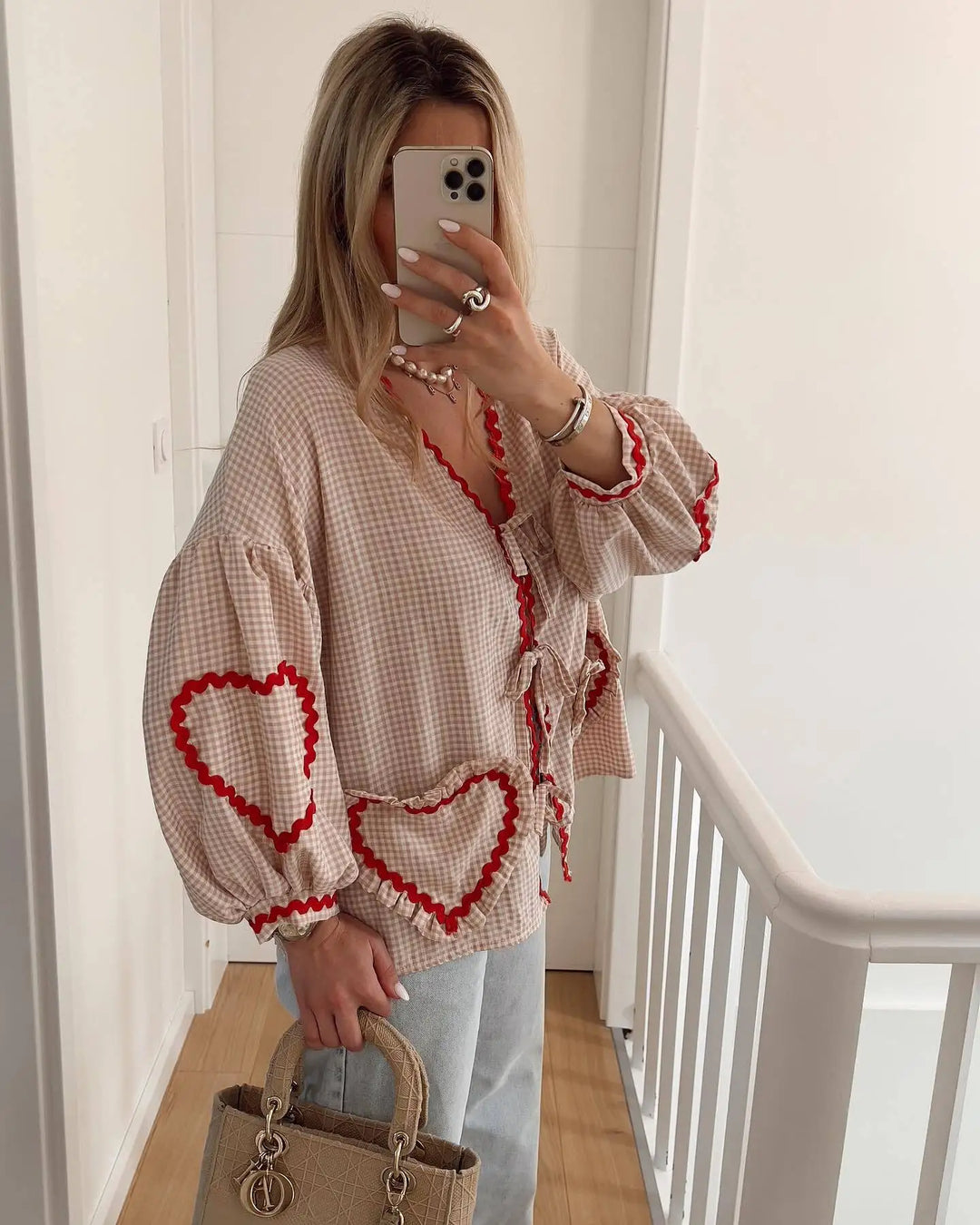 Lindsey - Cardigan en vichy d'inspiration vintage