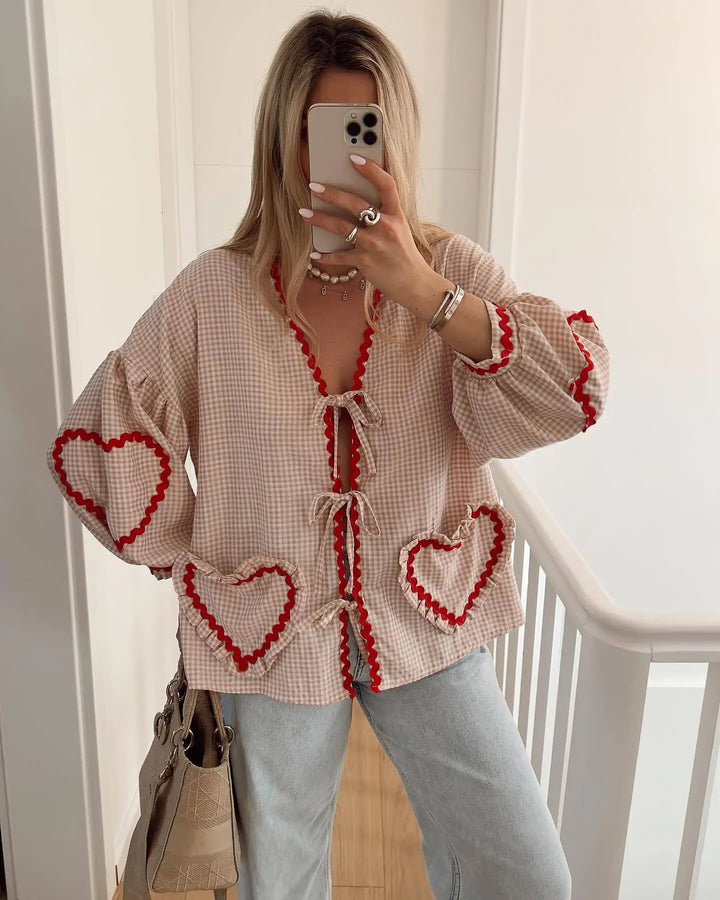 Lindsey - Cardigan en vichy d'inspiration vintage