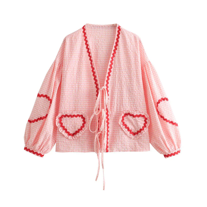 Lindsey - Cardigan en vichy d'inspiration vintage