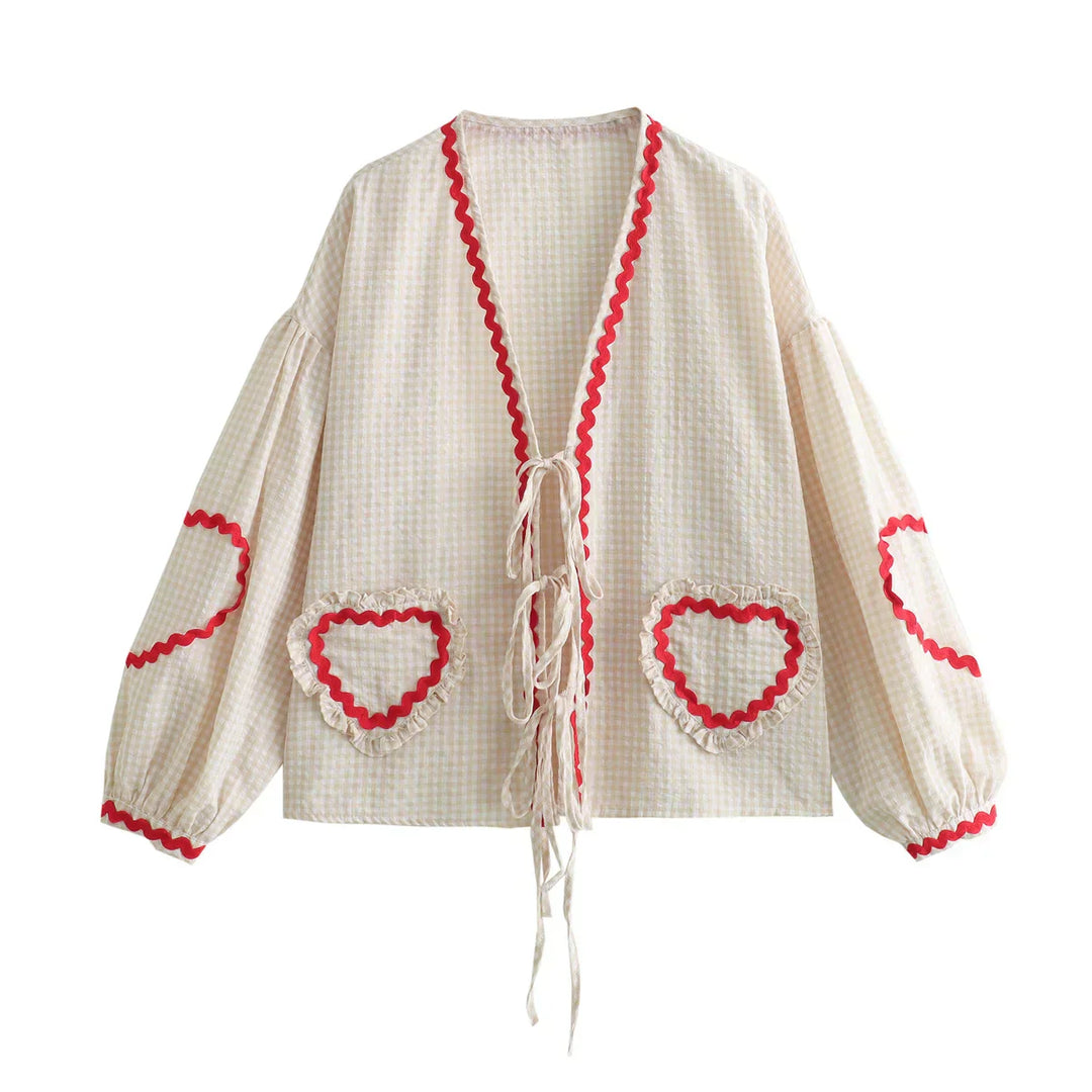 Lindsey - Cardigan en vichy d'inspiration vintage
