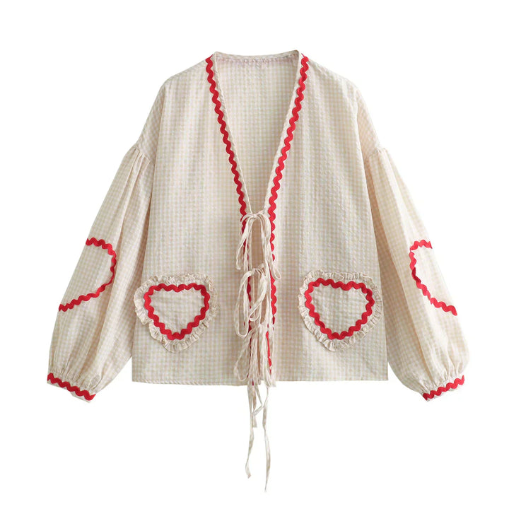 Lindsey - Cardigan en vichy d'inspiration vintage