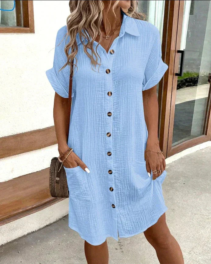 Dunya - robe polo ceinturée