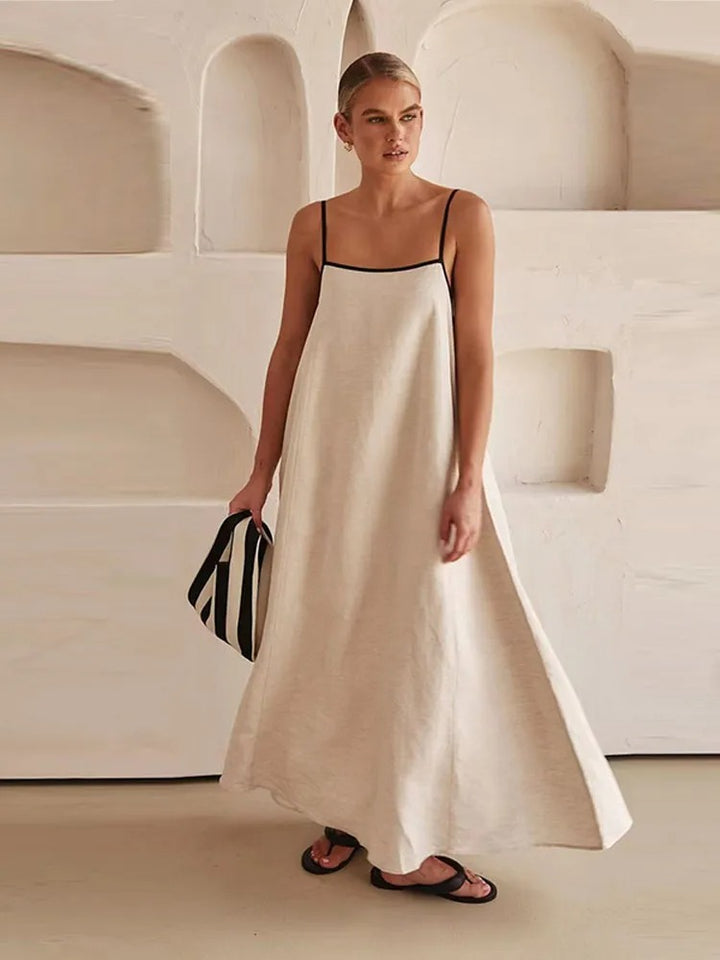 Eunice - Robe longue à bretelles