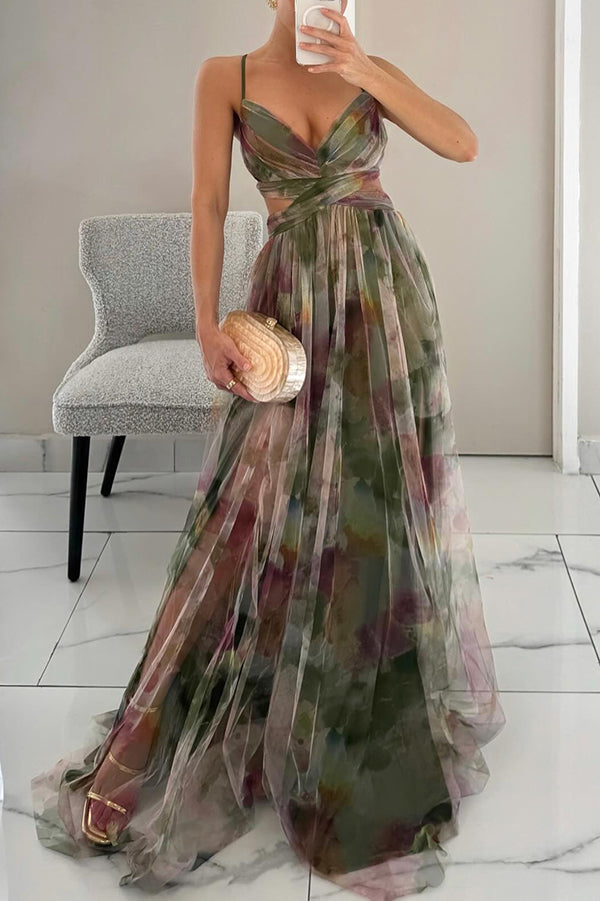 Frostine - Robe longue à fleurs
