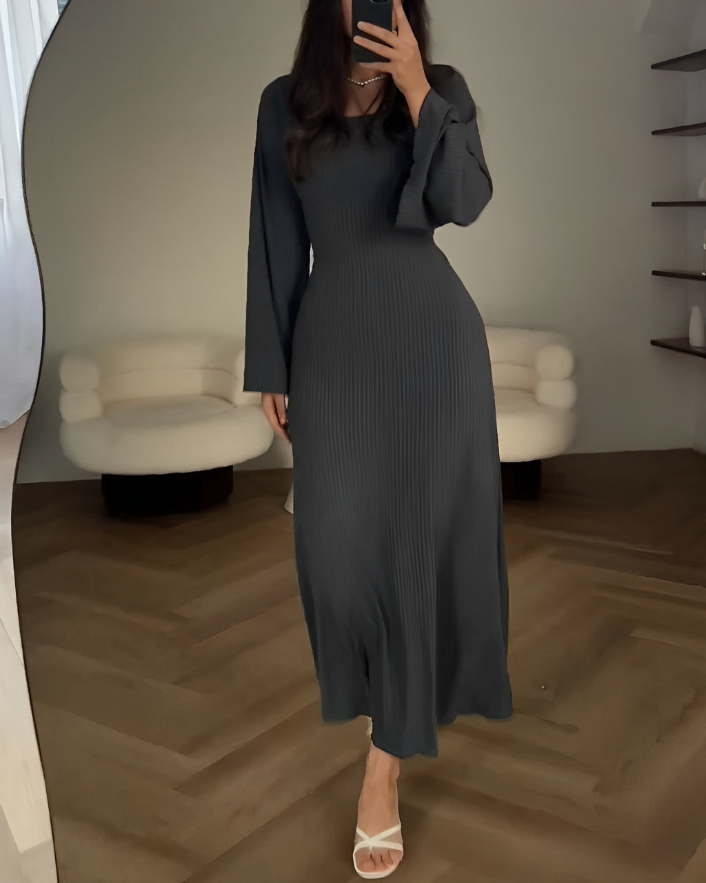 Gabriella - Robe longue en maille élégante