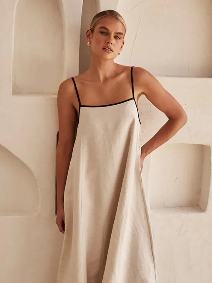 Eunice - Robe longue à bretelles