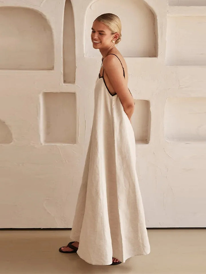 Eunice - Robe longue à bretelles