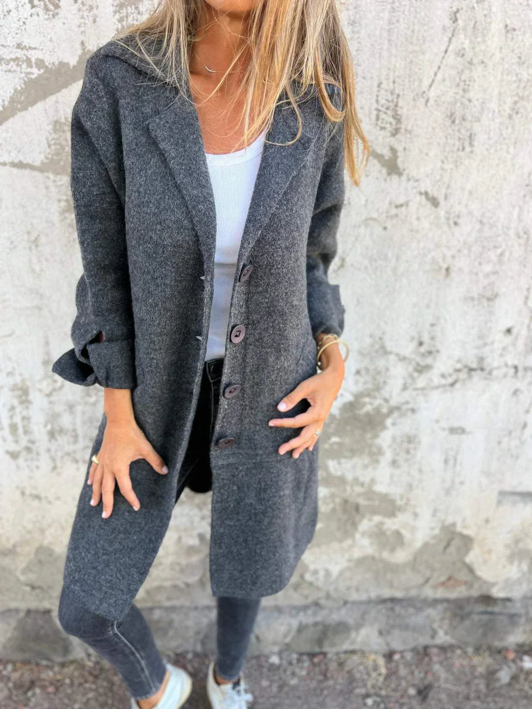 Carole - Manteau casual droit
